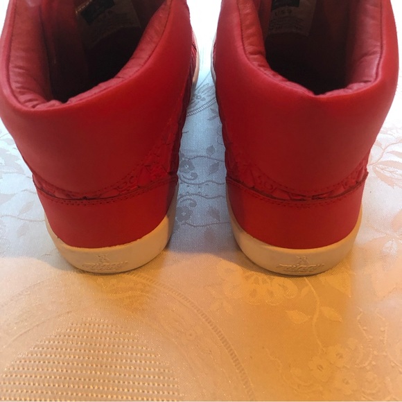 Miggy Vintage Red High-Top Sneakers Men’s Size 9 Lace-Up Life-Style Casual Shoes - Picture 4 of 16